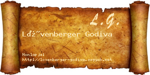 Lövenberger Godiva névjegykártya